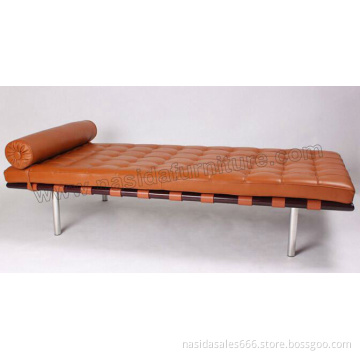 Replica aniline leather brown Barcelona Daybed
